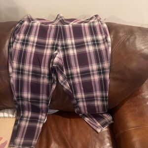 torrid Purple and Pink Plaid Leggings